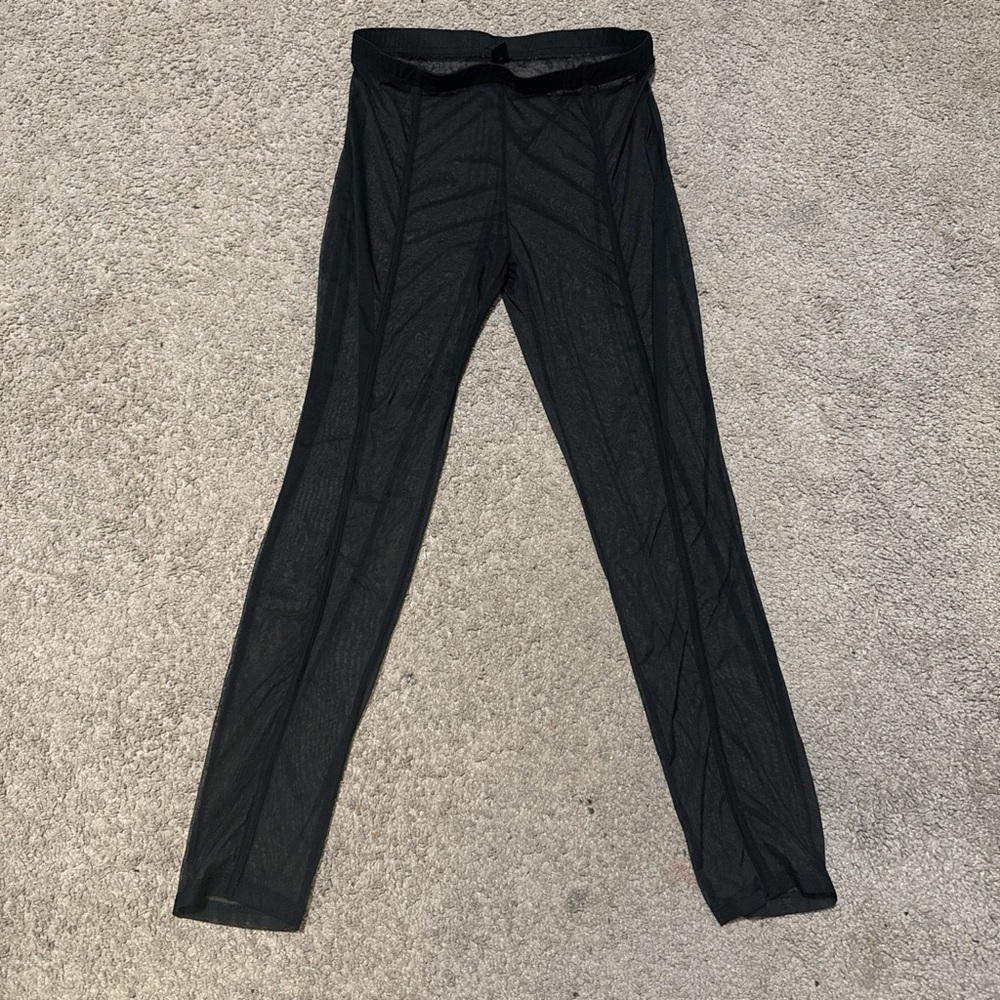 SHEIN Black Sheer Leggings